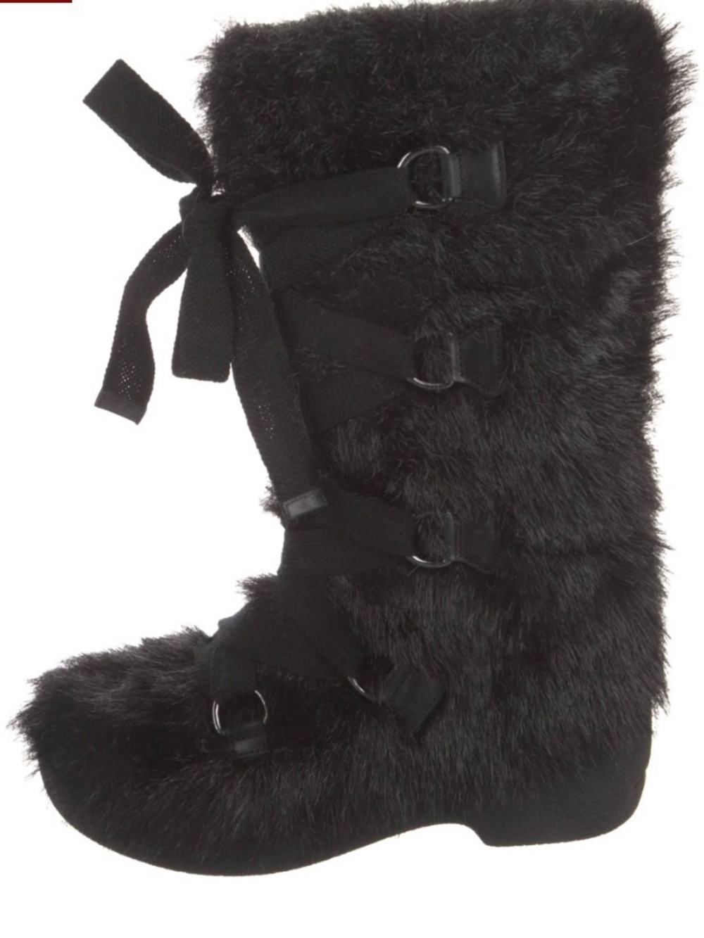 Marc Jacobs Faux Fur Lace-Up Boots - Size 39.5 (US 9) - Excellent Condition